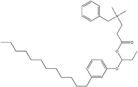 N,N-Dimethyl-N-benzyl-N-[2-[[1-(3-dodecylphenyloxy)propyl]oxycarbonyl]ethyl]aminium Structure