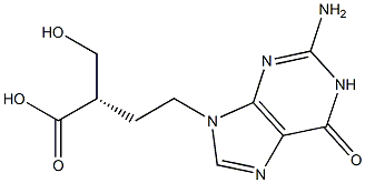 2-Amino-9-[(3S)-3-carboxy-4-hydroxybutyl]-1,9-dihydro-6H-purin-6-one 구조식 이미지