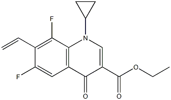 7-Ethenyl-6,8-difluoro-1-cyclopropyl-1,4-dihydro-4-oxoquinoline-3-carboxylic acid ethyl ester 구조식 이미지