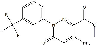 1,6-Dihydro-4-amino-6-oxo-1-(3-trifluoromethylphenyl)pyridazine-3-carboxylic acid methyl ester Structure