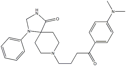 8-[3-[4-(Dimethylamino)benzoyl]propyl]-1-phenyl-1,3,8-triazaspiro[4.5]decan-4-one Structure