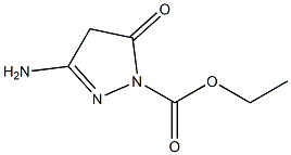 3-Amino-4,5-dihydro-5-oxo-1H-pyrazole-1-carboxylic acid ethyl ester 구조식 이미지