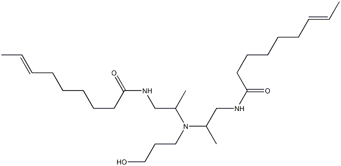 N,N'-[3-Hydroxypropyliminobis(2-methyl-2,1-ethanediyl)]bis(7-nonenamide) 구조식 이미지