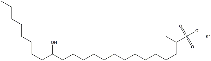 15-Hydroxytricosane-2-sulfonic acid potassium salt Structure