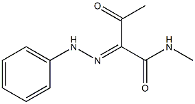 2-(2-Phenylhydrazono)-1-(methylamino)butane-1,3-dione 구조식 이미지