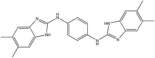 2,2'-[1,4-Phenylenebis(imino)]bis(5,6-dimethyl-1H-benzimidazole) 구조식 이미지