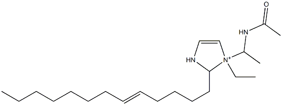 1-[1-(Acetylamino)ethyl]-1-ethyl-2-(5-tridecenyl)-4-imidazoline-1-ium 구조식 이미지