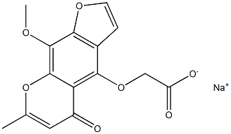 [(9-Methoxy-7-methyl-5-oxo-5H-furo[3,2-g][1]benzopyran-4-yl)oxy]acetic acid sodium salt 구조식 이미지