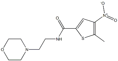 N-[2-Morpholinoethyl]-5-methyl-4-nitrothiophene-2-carboxamide 구조식 이미지