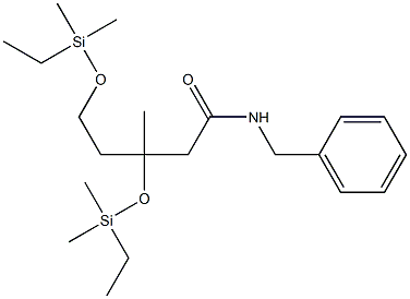 N-Benzyl-3,5-di(ethyldimethylsilyloxy)-3-methylpentanamide 구조식 이미지