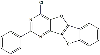 2-Phenyl-4-chloro[1]benzothieno[2',3':4,5]furo[3,2-d]pyrimidine 구조식 이미지