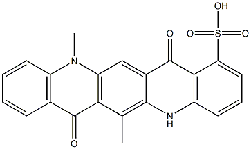 5,7,12,14-Tetrahydro-6,12-dimethyl-7,14-dioxoquino[2,3-b]acridine-1-sulfonic acid Structure