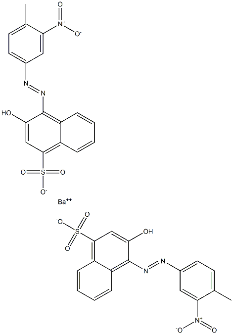 Bis[1-[(4-methyl-3-nitrophenyl)azo]-2-hydroxy-4-naphthalenesulfonic acid]barium salt 구조식 이미지