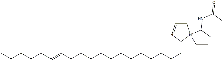 1-[1-(Acetylamino)ethyl]-1-ethyl-2-(13-nonadecenyl)-3-imidazoline-1-ium 구조식 이미지