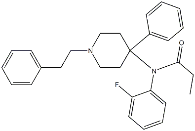 N-(2-Fluorophenyl)-N-[1-(2-phenylethyl)-4-phenylpiperidin-4-yl]propanamide 구조식 이미지