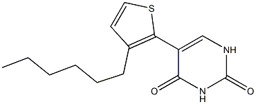 5-(3-Hexylthiophen-2-yl)uracil Structure