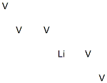 Pentavanadium lithium Structure