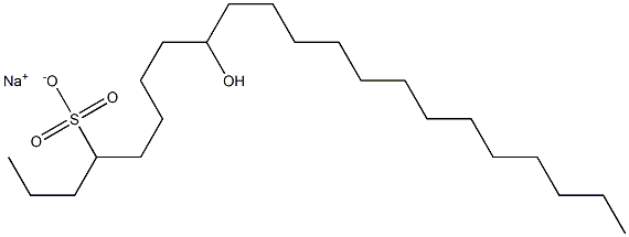 9-Hydroxydocosane-4-sulfonic acid sodium salt Structure
