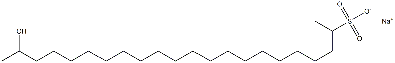 21-Hydroxydocosane-2-sulfonic acid sodium salt 구조식 이미지