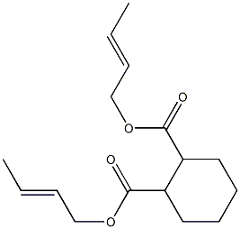 1,2-Cyclohexanedicarboxylic acid bis(2-butenyl) ester Structure