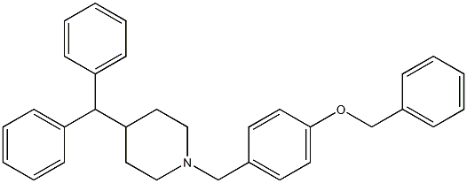 4-(Diphenylmethyl)-1-[(4-benzyloxyphenyl)methyl]piperidine Structure