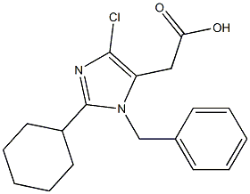 4-Chloro-2-cyclohexyl-1-(benzyl)-1H-imidazole-5-acetic acid 구조식 이미지