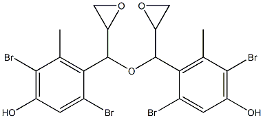 2,5-Dibromo-4-hydroxy-6-methylphenylglycidyl ether 구조식 이미지