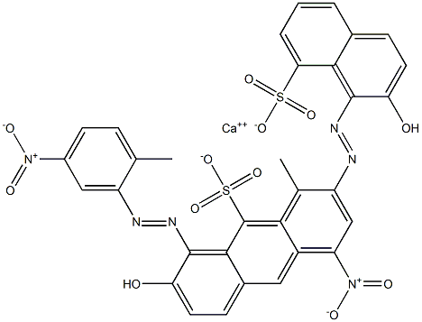 Bis[1-[(2-methyl-5-nitrophenyl)azo]-2-hydroxy-8-naphthalenesulfonic acid]calcium salt Structure