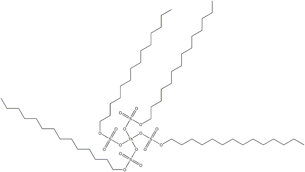Tetrakis(tetradecyloxysulfonyloxy)thorium(IV) Structure