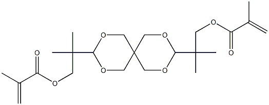 3,9-Bis(2-methacryloyloxy-1,1-dimethylethyl)-2,4,8,10-tetraoxaspiro[5.5]undecane Structure