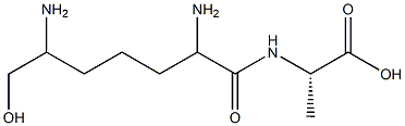 N-[2,6-Diamino-6-(hydroxymethyl)hexanoyl]-L-alanine 구조식 이미지