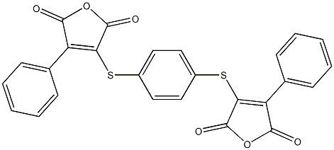 3,3'-[1,4-Phenylenebisthio]bis[4-phenylfuran-2,5-dione] 구조식 이미지
