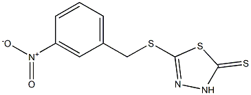 5-[(3-Nitrobenzyl)thio]-1,3,4-thiadiazole-2(3H)-thione 구조식 이미지