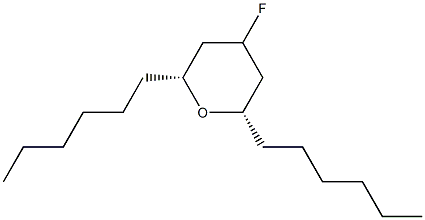 (2R,6S)-4-Fluoro-2,6-dihexyltetrahydro-2H-pyran 구조식 이미지