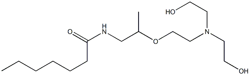 N-[2-[2-[Bis(2-hydroxyethyl)amino]ethoxy]propyl]heptanamide 구조식 이미지