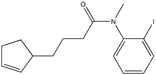 4-(2-Cyclopentenyl)-N-(2-iodophenyl)-N-methylbutanamide 구조식 이미지