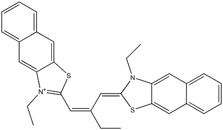 3-Ethyl-2-[2-[(3-ethylnaphtho[2,3-d]thiazol-2(3H)-ylidene)methyl]-1-butenyl]naphtho[2,3-d]thiazol-3-ium 구조식 이미지