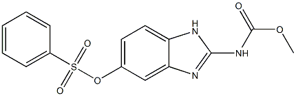 5-Phenylsulfonyloxy-1H-benzimidazole-2-carbamic acid methyl ester 구조식 이미지