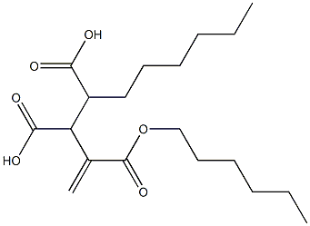 3-Butene-1,2,3-tricarboxylic acid 1,3-dihexyl ester Structure