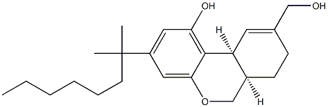 (6aR,10aS)-1-Hydroxy-3-(1,1-dimethylheptyl)-6a,7,8,10a-tetrahydro-6H-dibenzo[b,d]pyran-9-methanol 구조식 이미지
