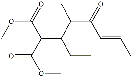 2-[(4E)-1-Ethyl-2-methyl-3-oxo-4-hexenyl]propanedioic acid dimethyl ester Structure