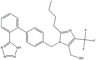 2-Butyl-4-trifluoromethyl-1-[[2'-(1H-tetrazol-5-yl)-1,1'-biphenyl-4-yl]methyl]-1H-imidazole-5-methanol Structure