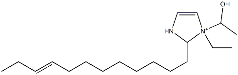 2-(9-Dodecenyl)-1-ethyl-1-(1-hydroxyethyl)-4-imidazoline-1-ium 구조식 이미지