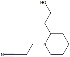 3-[2-(2-Hydroxyethyl)piperidino]propiononitrile Structure