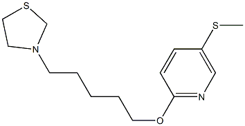 5-(Methylthio)-2-[[5-(3-thiazolidinyl)pentyl]oxy]pyridine 구조식 이미지