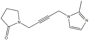 1-[4-(2-Methyl-1H-imidazol-1-yl)-2-butynyl]pyrrolidin-2-one Structure