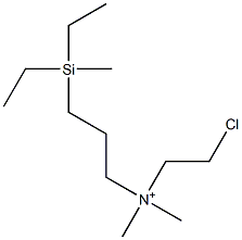 N-(2-Chloroethyl)-3-(methyldiethylsilyl)-N,N-dimethyl-1-propanaminium 구조식 이미지