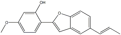 2-[5-[(E)-1-Propenyl]benzofuran-2-yl]-5-methoxyphenol Structure