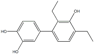 2',4'-Diethyl-1,1'-biphenyl-3,3',4-triol Structure