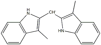 Bis(3-methyl-1H-indol-2-yl)methyl cation 구조식 이미지